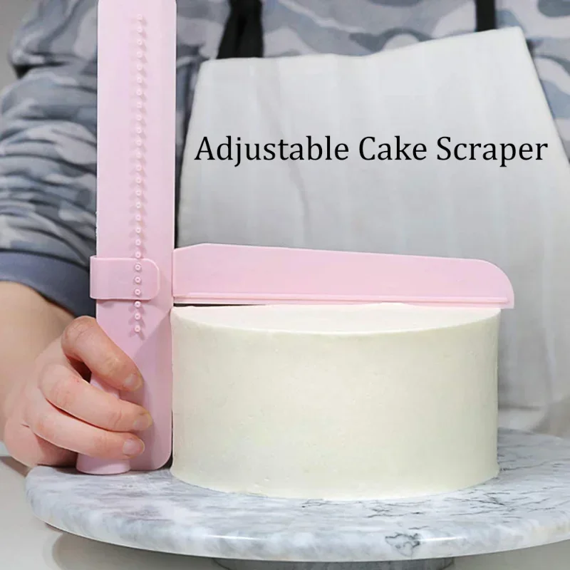 Cake Scraper Convenient Adjustable Fondant Spatulas Cake Edge Smoother Cream Decorating DIY Bakeware Tableware Kitchen Cake Tool