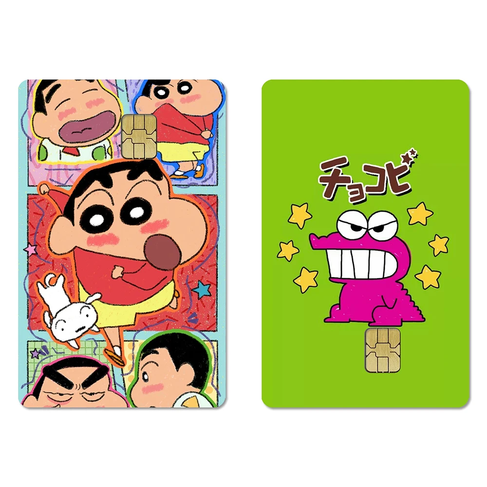 Anime Crayon Shin Chan Credit Card Skin Stickers Nohara Hirosh for Bank Card Bus Metro Card Sticker Waterproof Decoration Gift