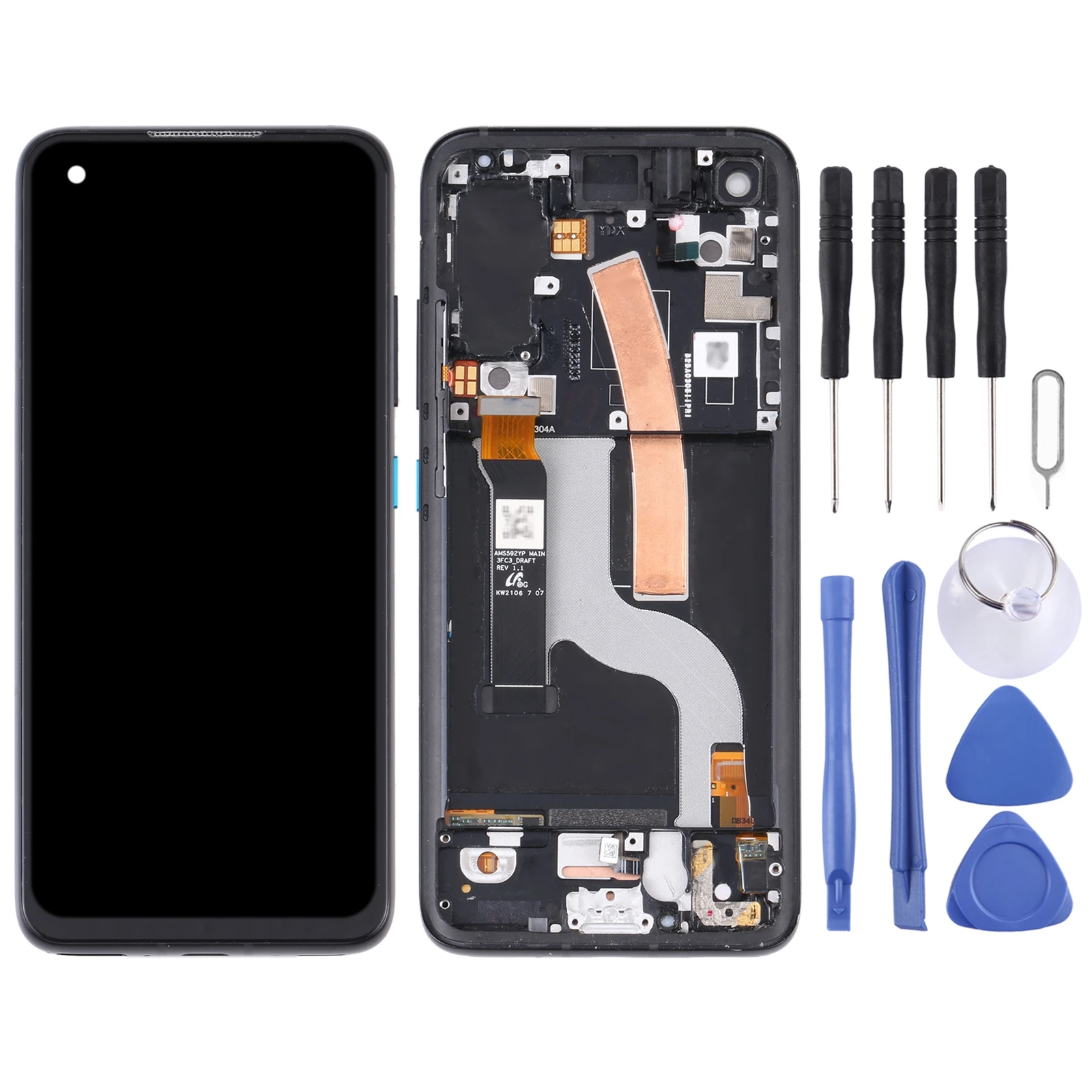 5.9-inch AMOLED LCD Screen For Asus Zenfone 8 ZS590KS Phone Display Touch Screen with Frame Full Assembly Replacement Part