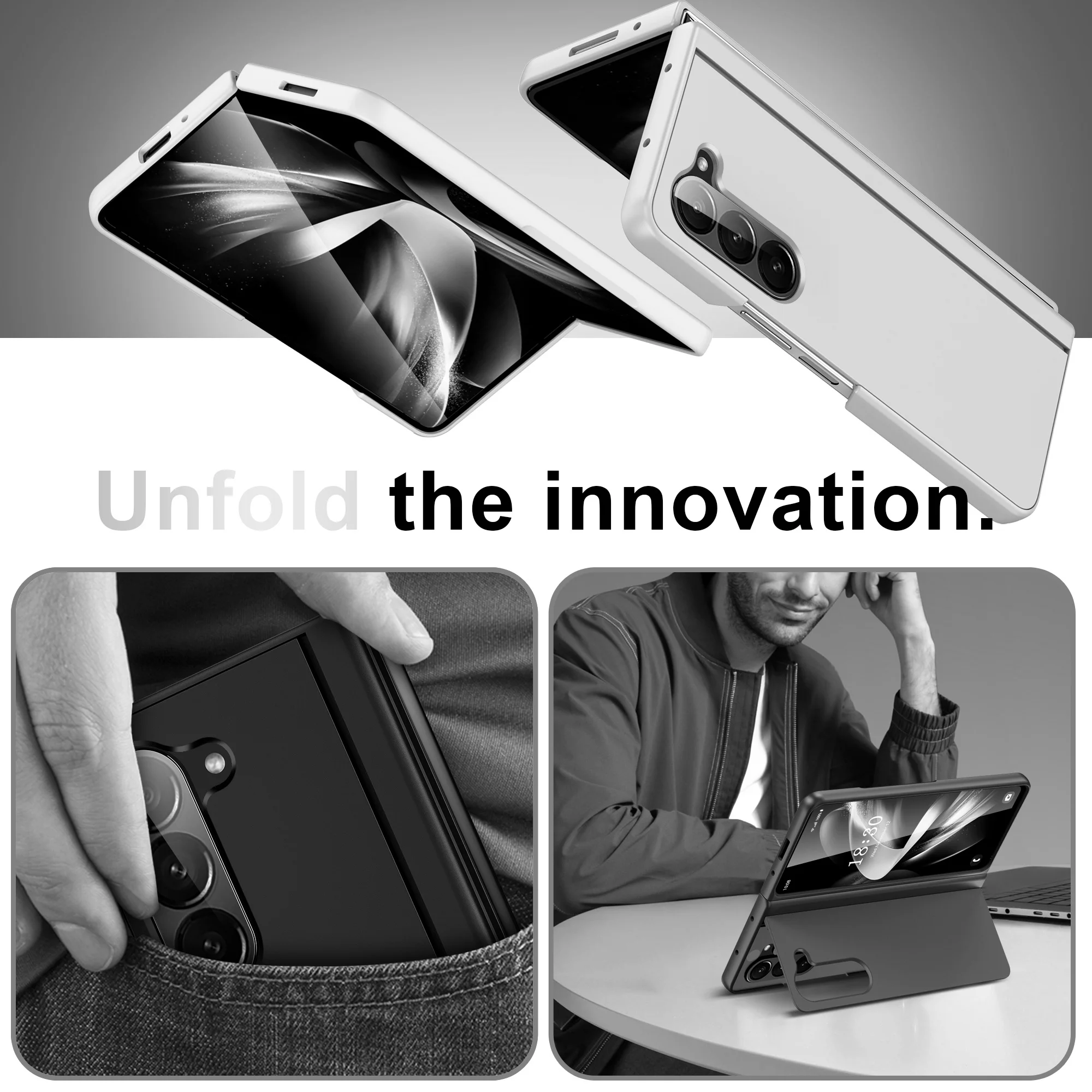 Składane twarde etui na telefon Samsung Galaxy Z Fold 8 ultra 7 6 5 5G fold8 fold7 fold6 Fold5 Fold4 Fold3 Fold 4 3 Akcesoria do telefonów — zdjęcie produktu 6