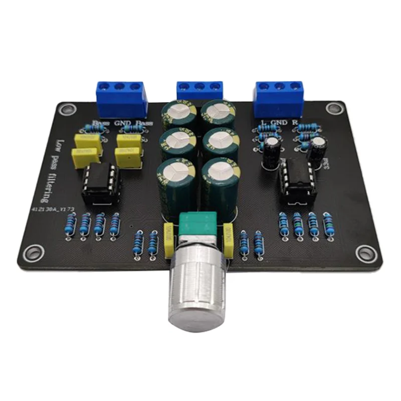 2 Way Subwoofer Frequency Divider Board Electronic Low-Pass Filter Crossover AC12V NE5532(88Hz)