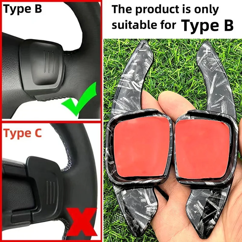 For Volkswagen Amarok VW Jetta Nivus Virtus T-Cross Golf MK8 R GTI Crossfox ABS Carbon Fiber Print Paddle Shift Accessories
