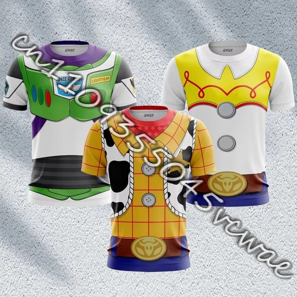 

Футболка с 3D принтом Disney Toy Story, костюмная футболка для мальчиков, рубашка для косплея Вуди, Базза Лайтера, Зурга, Джесси, для детей и мужчин, на Хэллоуин