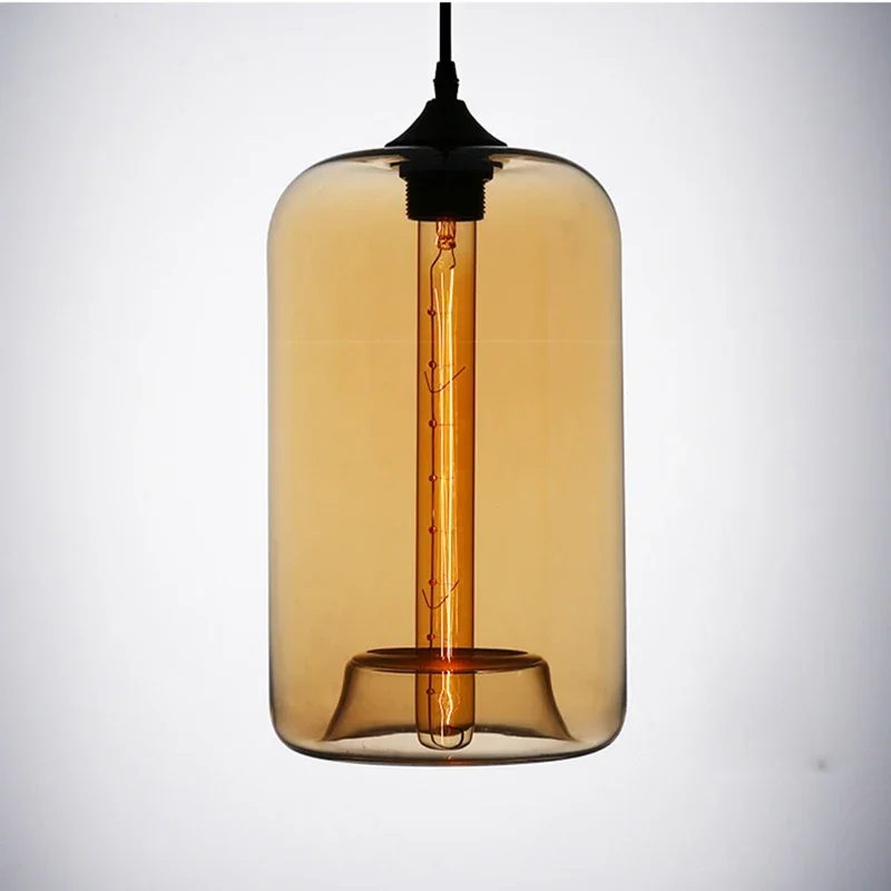 

Art deco Hanging colorful glass Pendant Lamp Modern with led Lights cord for restaurant living room Kitchen bar