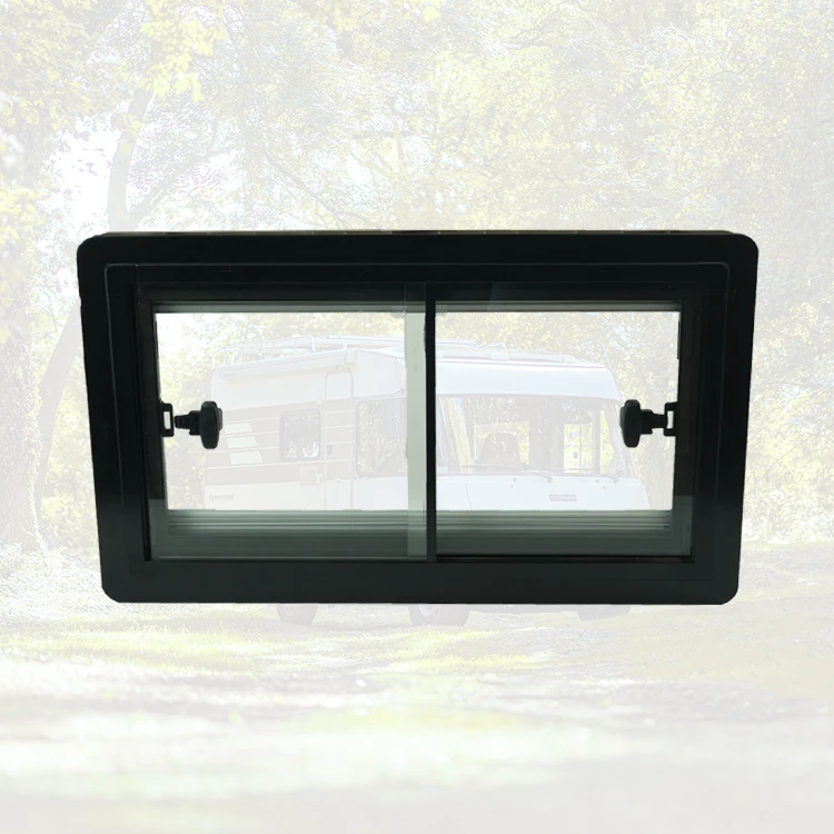 Wholesale Tempered Glass Windshield Open Both Sides 3C Certification Caravan Side Window  RV Window Sliding Window for Boat