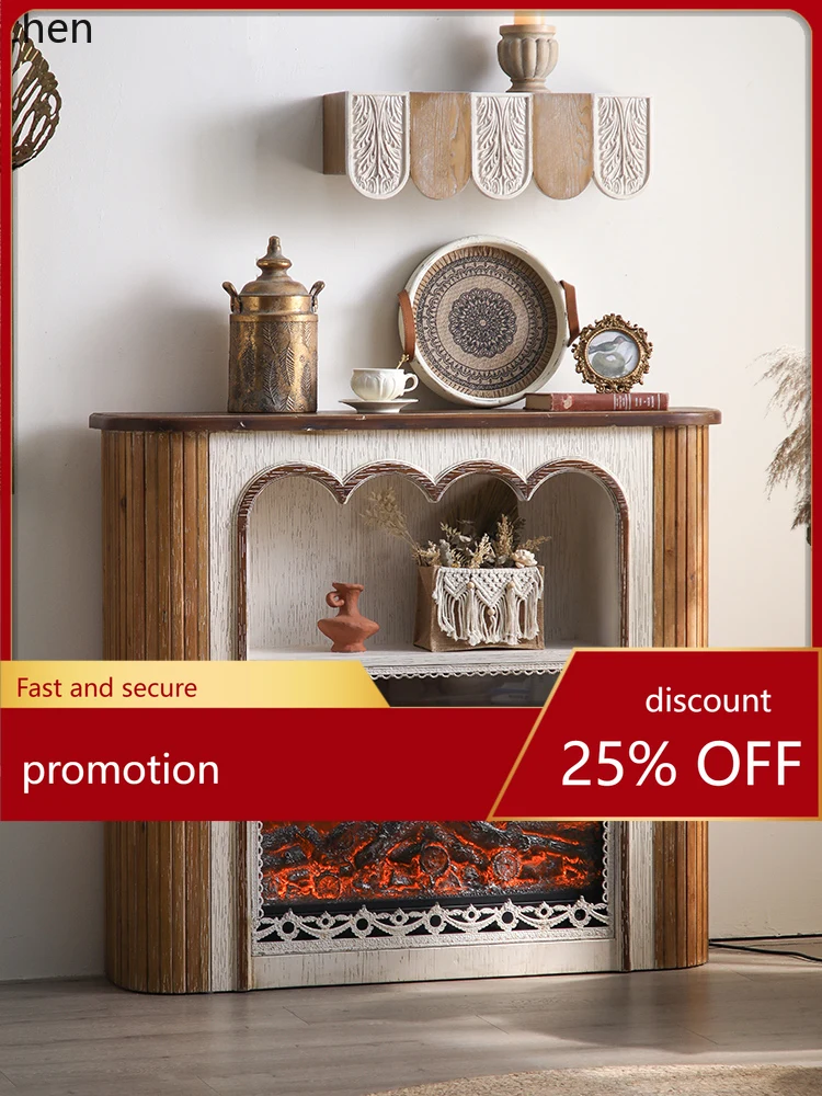 

YFY Decorative Cabinet Living Room Simulated Entryway Fireplace Mantel