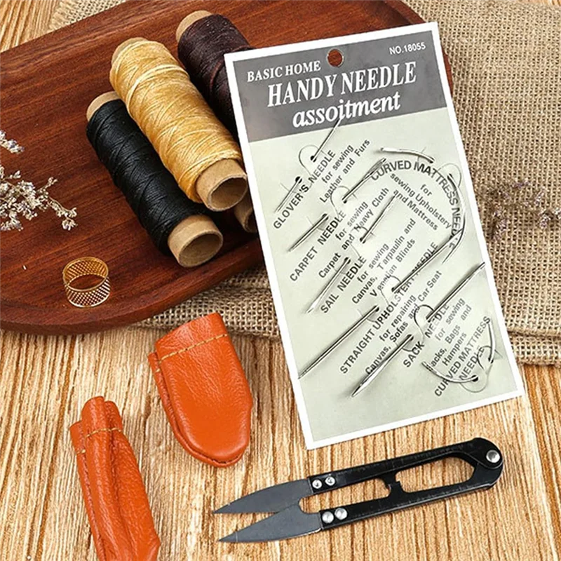 

Top-Leather Crafthand Tools Set For Sewing Stitching Stamping Carving Leather Artwork Leather Working Tools Kits
