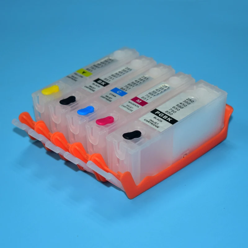 PGI-150 CLI-151 Refil Ink Cartridge With Auto Reset Chip For Canon PIXMA MG5410 MG5510 MG5610 MG6410 MG6610 IP7210 MX721 IX6810