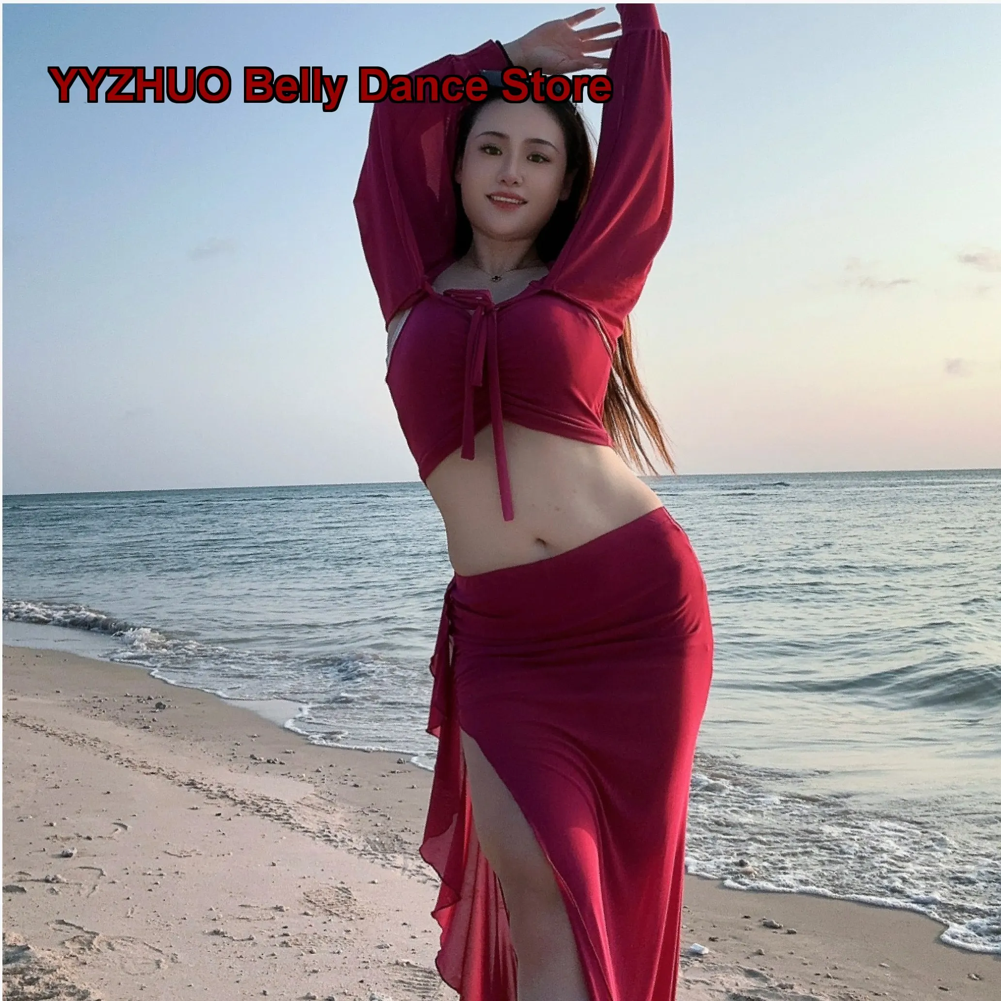 Women's Adult Belly Dance Long Skirt Oriental Performance Costume