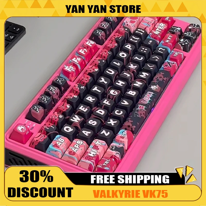 

VALKYRIE VK75 Mechanical Keyboard Tri Mode(2.4g/wired/BT) RGB Hot-swapping Gasket Contour Customization Game Office Boy Gifts