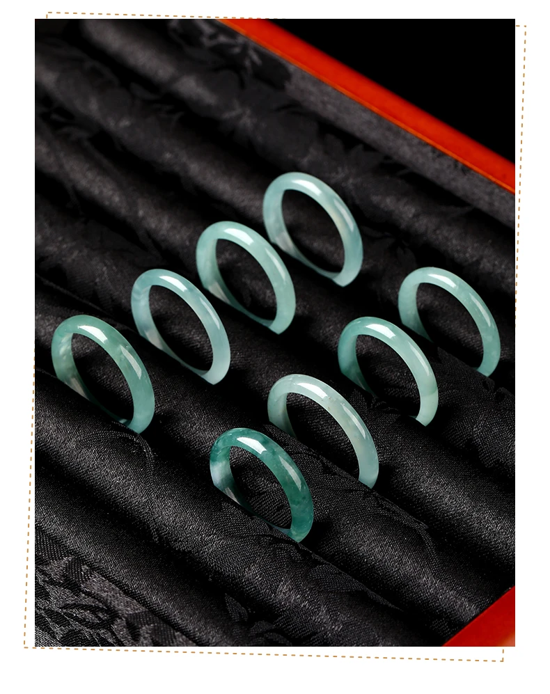 5 Teile/los Natürliche Stein Guatemala Jadeit Runde Harte Ringe Frauen Männer Vintage Energie Healing Finger Ringe Weiblichen Schmuck Geschenke – Detail 6