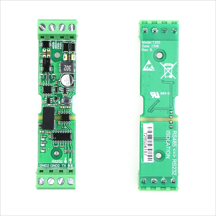 Industrial Grade RS232 to RS485 Bidirectional Half Duplex Communication Module/non Optocoupler Isolation/T265