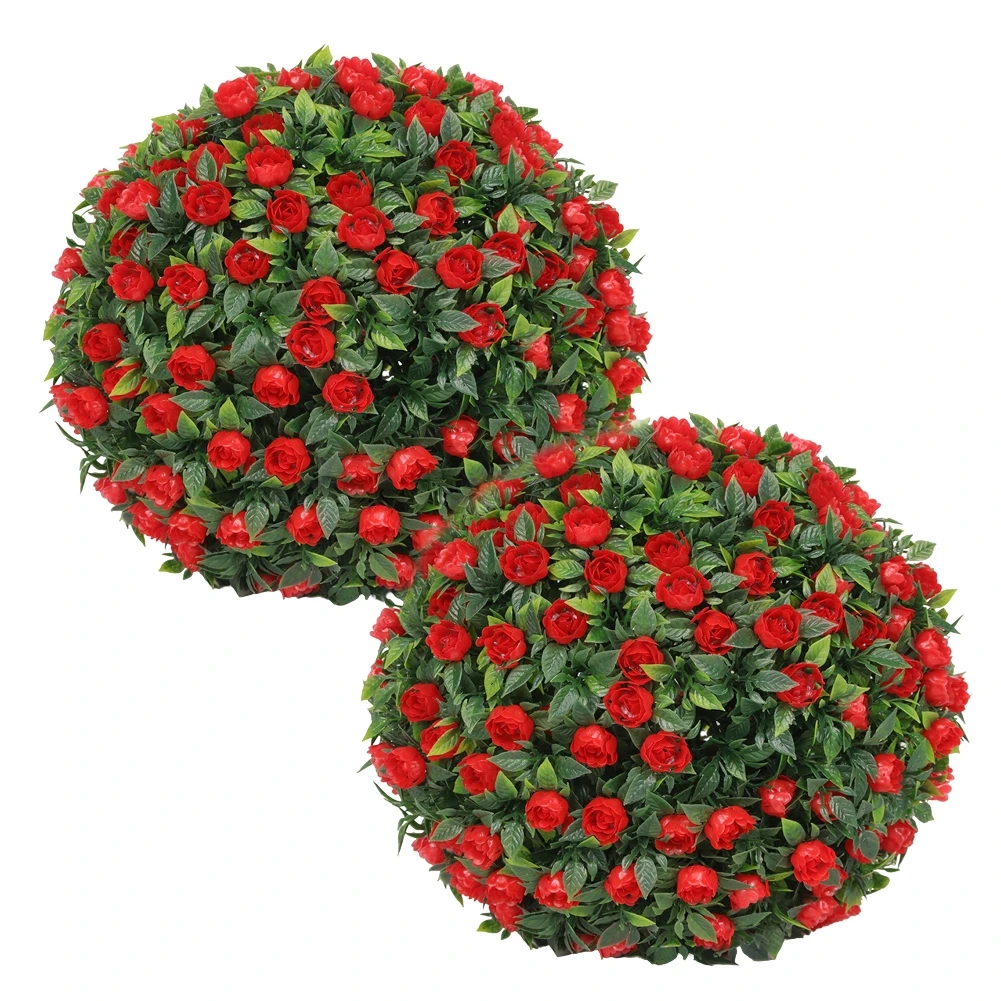 Artificial Flower Arrangement Topiary Balls Artificial Plant Balls Convenient Installation Attachments Garden Decoration