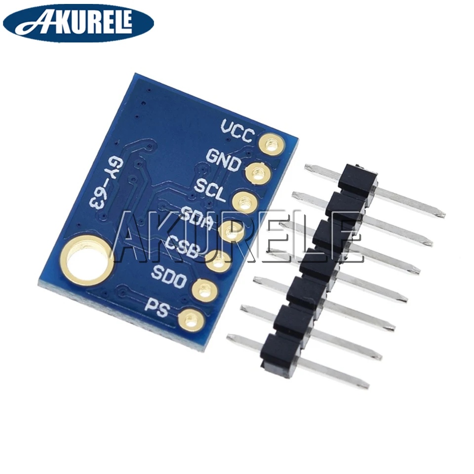Ar Módulo Sensor de Pressão para Arduino, Altura Sensor Board, Detector Atmosférico, Alta Precisão, IIC, SPI, MS561101BA03, GY-63, MS5611