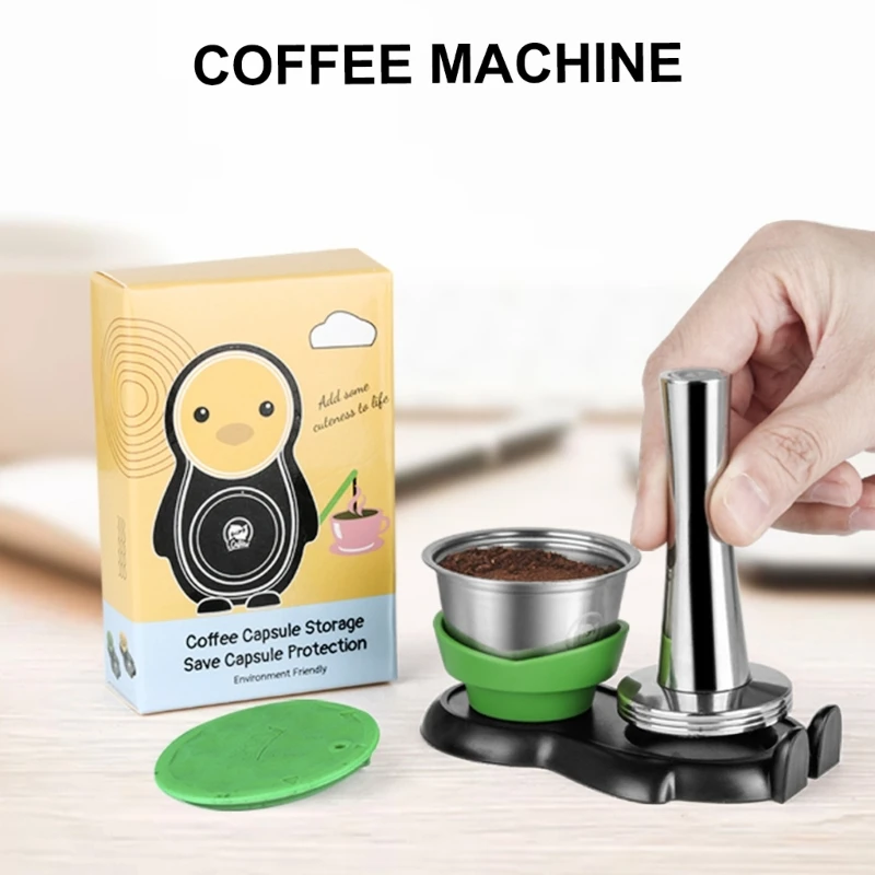 สแตนเลสถ้วยกาแฟแบบใช้ซ้ำได้ฝักกาแฟสำหรับเครื่องชงกาแฟเติม Dropship