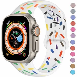 Silicone strap For Apple Watch Bands 45mm 44mm Ultra 2 49mm 41mm 42/38/40mm sport bracelet correa iwatch series 7 8 9 6 5 4 3 SE