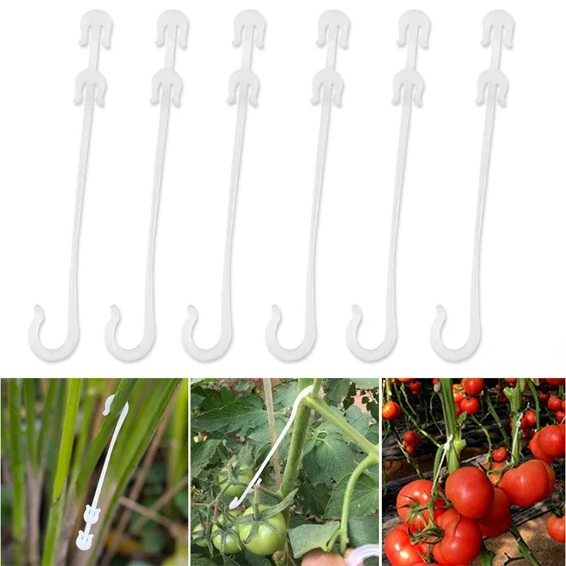 20Pcs Plastic Fruit Support Hooks, Tomatoes Vegetable J-Hook Tomato Truss Hooks for Supporting Plants and Vegetables Accessories