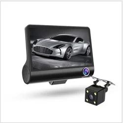 Drive Recorder 2 or 3 Lens Front Rear Monitoring All-in-one Machine HD Three Recording 1080P Cross-border E-commerce Explosion