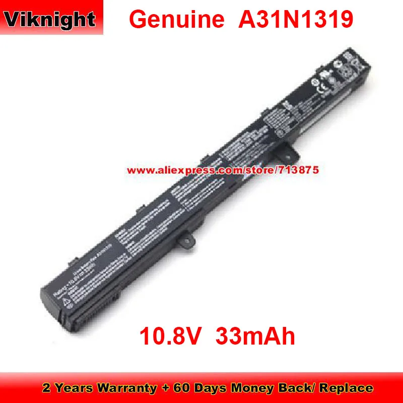 

Genuine A31N1319 Battery for Asus D550MA F551M F551MAV N2815 R512m X451C X451CA X551CA X551MAV X551MA X551CA-SX024H 10.8V 33Wh