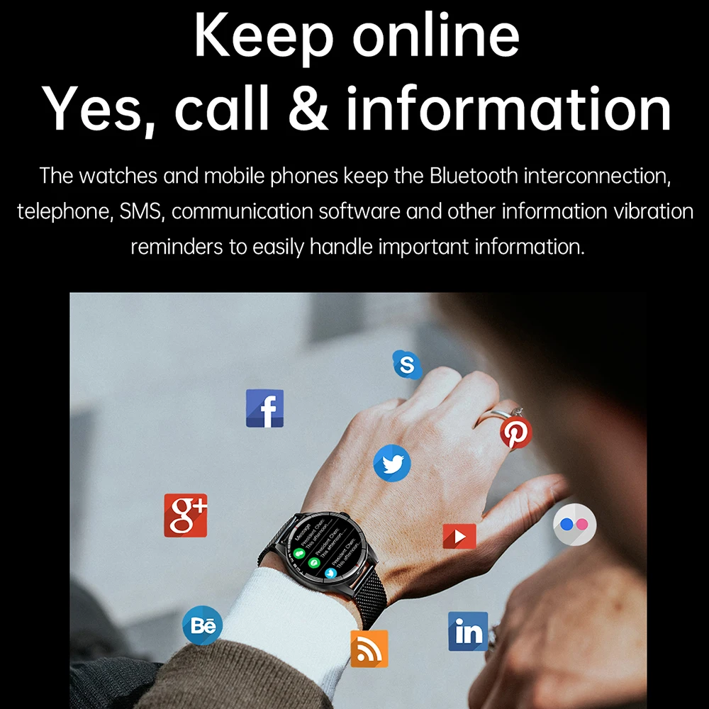 Orologio intelligente da uomo 2 in 1 TWS Auricolari wireless Bracciale 1.32 "Auricolare Chiamata Orologi Sport Smartwatch impermeabile Auricolare Blue Tooth