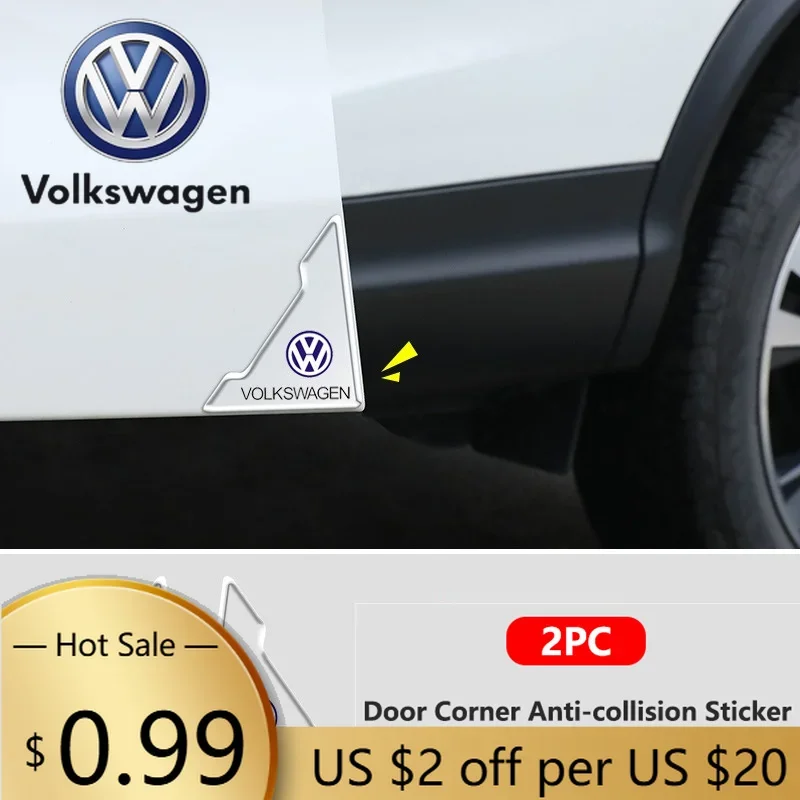 

For VOLKSWAGEN VW Car Transparent Door Corner Protection Decals Stickers Car Styling For Volkswagen VW GTI Golf 4 5 6 Passat Jet