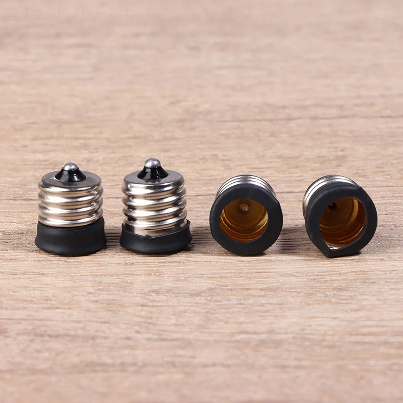 2Pcs E17 To E12/ E14 Lamp Holder Led Lighting Light Base Converter Screw Bulb Socket Adapter LED Saving Light Halogen Lamp Head