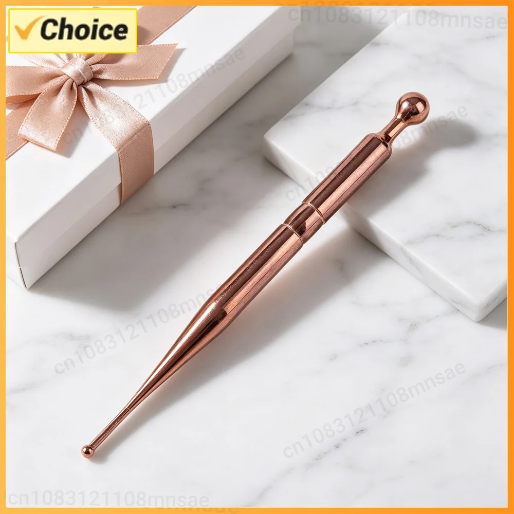 Pure Copper Massage Wand Handmade Trigger Point Massage Acupressure Pen Dual Tip Tool for Nasal Hygiene Reflexology Wellness