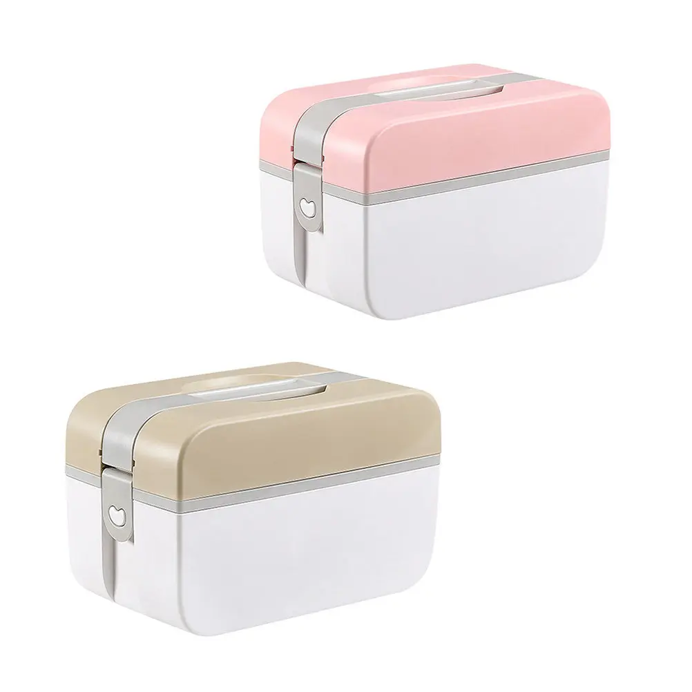 Medicine Storage Box Emergency Plastic Sturdy High Capacity Multifunctional Multilayer Portable Lockable Organizer for Office
