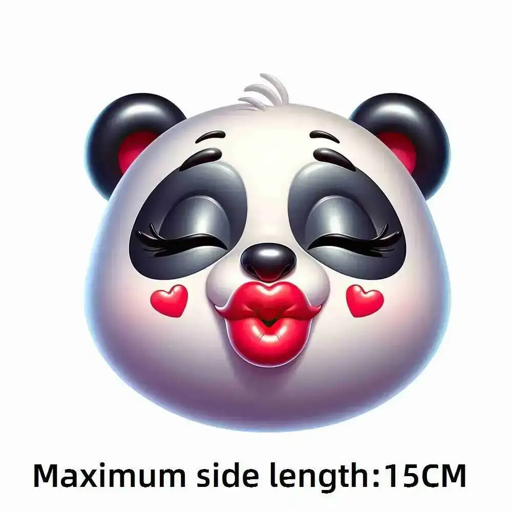 15cm Kids Kiss Animal Sexy Lips Iron On Heat Transfer Sticker For Clothes Pinted Vinyl Thermal Appliques Washable T-Shirt Decal