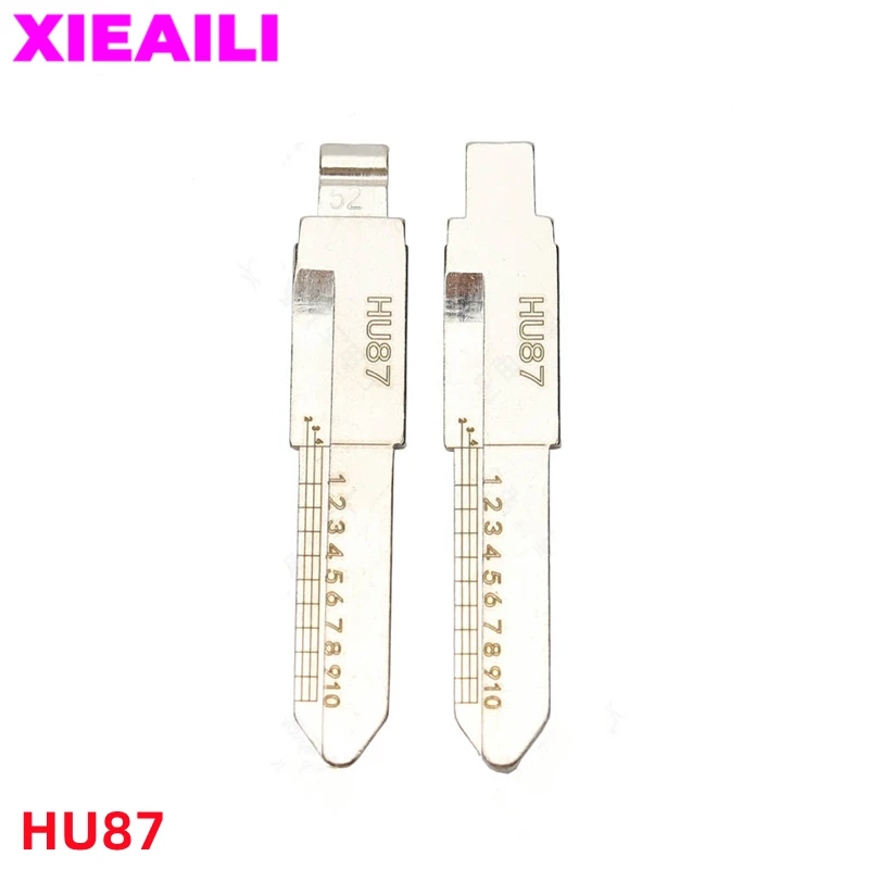 

XIEAILI 50Pcs NO.52 HU87 Engraved Line Key Blade Scale Shearing Teeth Uncut Key Blade For Suzuki SX4/Alto