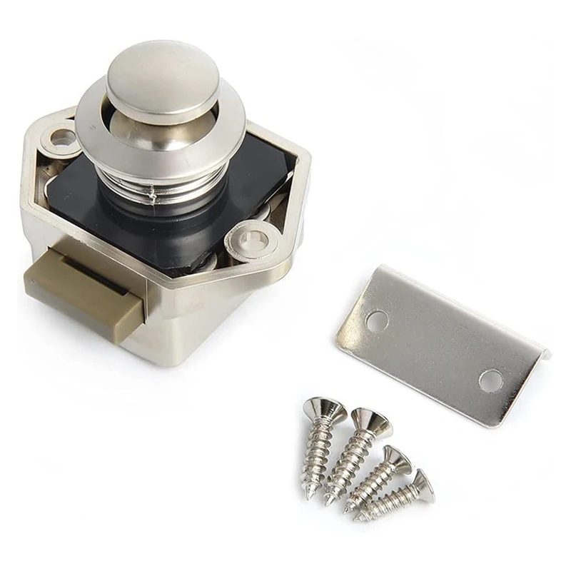 10Pcs Car Push Lock RV Caravan Boat Motor Home Cabinet Drawer Latch Button Locks Furniture Door Lock Hardware-AB09