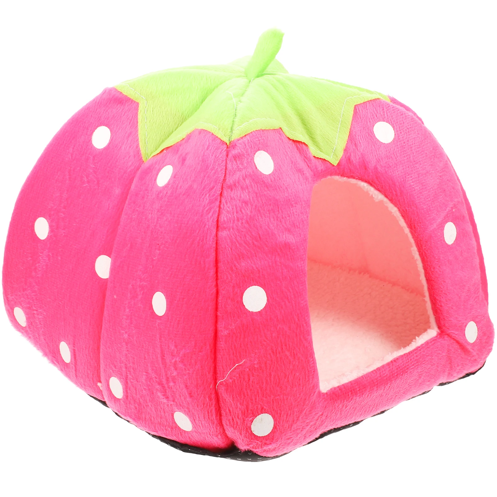 

Strawberry Nest Tent Warm Comfortable Rabbit Hideout Decorative Hamster Tent Cloth House Safe Durable