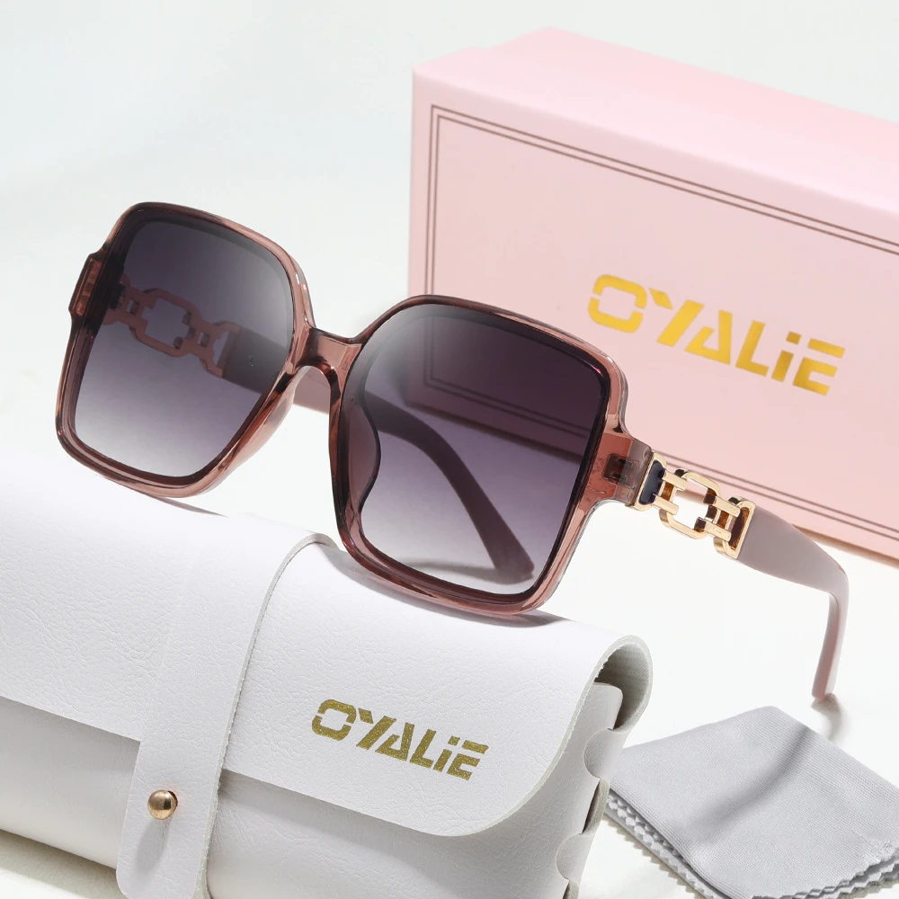نظارات شمسية عصرية بإطار مربع من Oyalie، تصميم مصمم العلامة التجارية، تحسين اتجاه الموضة، تحسين شكلك والوقوف بنمط فريد، مناسبة للسفر اليومي وتاريخ القهوة وحفلات السفر وغيرها من الملحقات المتطابقة.