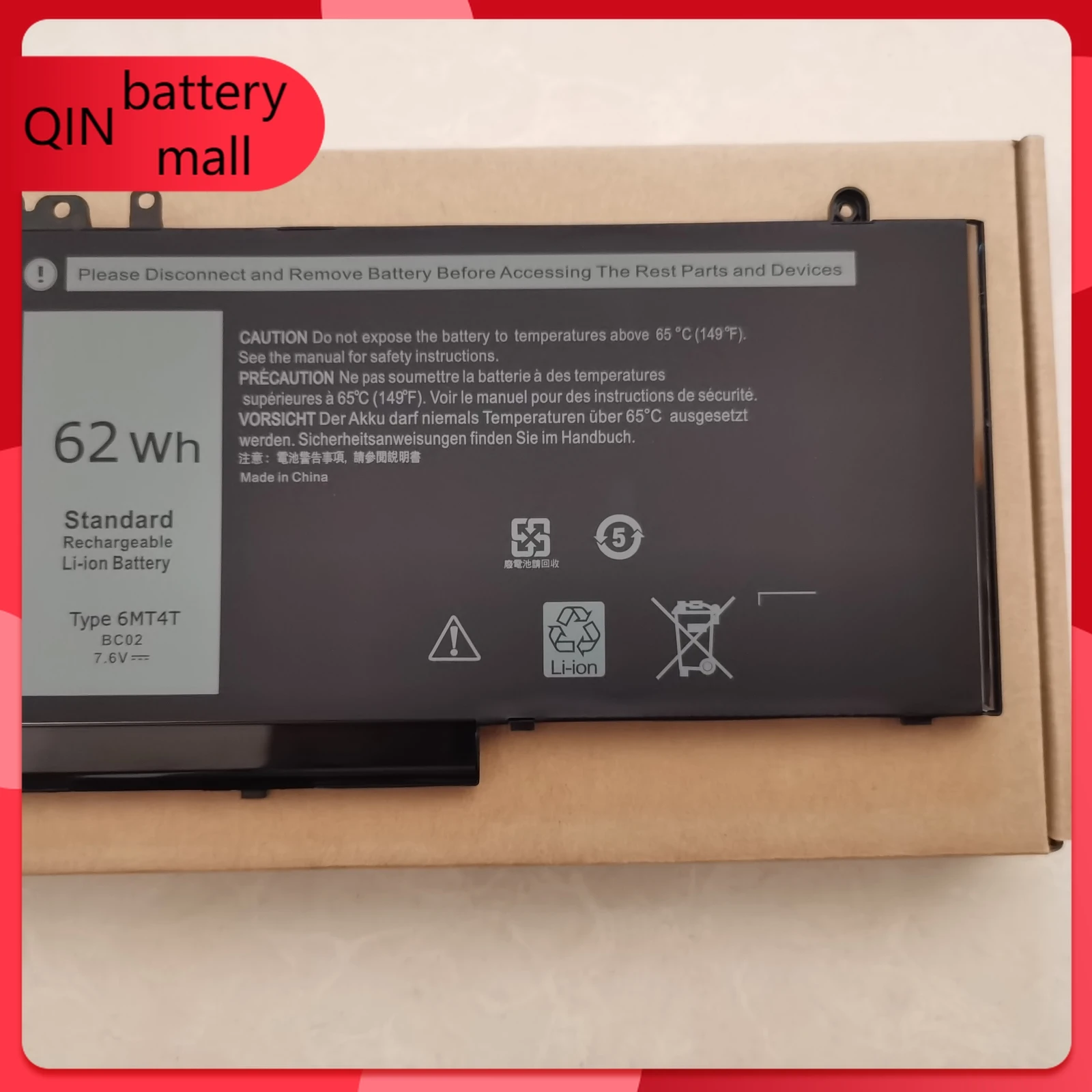 

New 6MT4T Battery for Latitude E5270 E5470 E5570 E5450 E5550 Pricision 3510