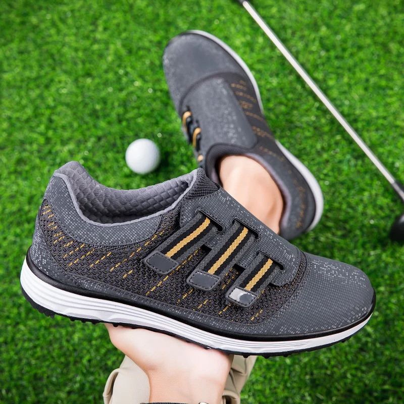 New Professional Golf Shoes Men Indoor and Outdoor Training Sneakers Summer Breathable Velcro Golf Shoes Size 37-47 Sneakers Men