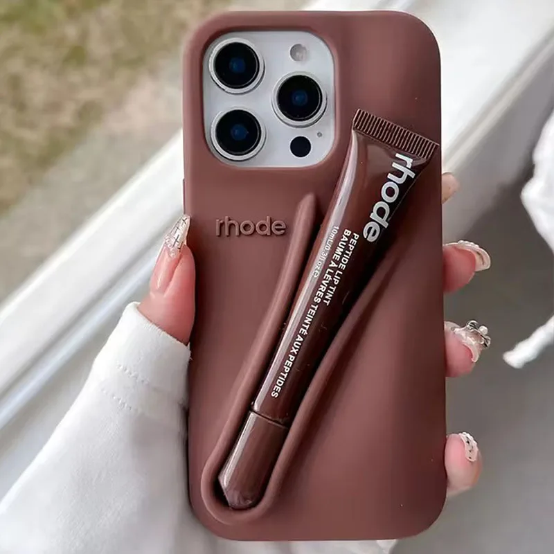 Rhode طبعة محدودة Lemontini اسبريسو الشريط نخب روز ملمع الشفاه جراب هاتف آيفون 17 الهواء 11 12 13 14 15 16 برو ماكس زائد
