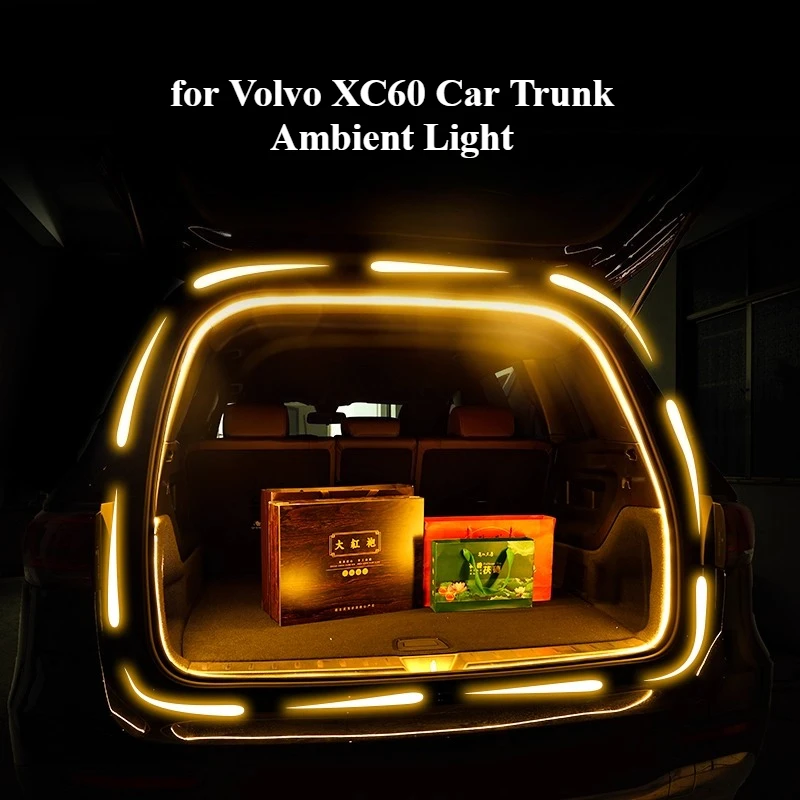 

For Volvo XC60 Car Trunk Ambient Light Automatic Sensing Decorative Full Trunk Light Strips Outdoor Camping Lighting Play&Plug