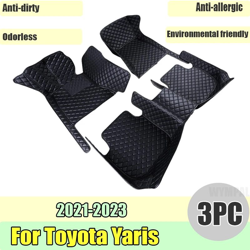 Car Floor Mats For Toyota Yaris Hybrid Mazda2 Hybrid MXPH11 2021 2022 2023 Waterproof Protective Pad Floor Cover Car Accessories