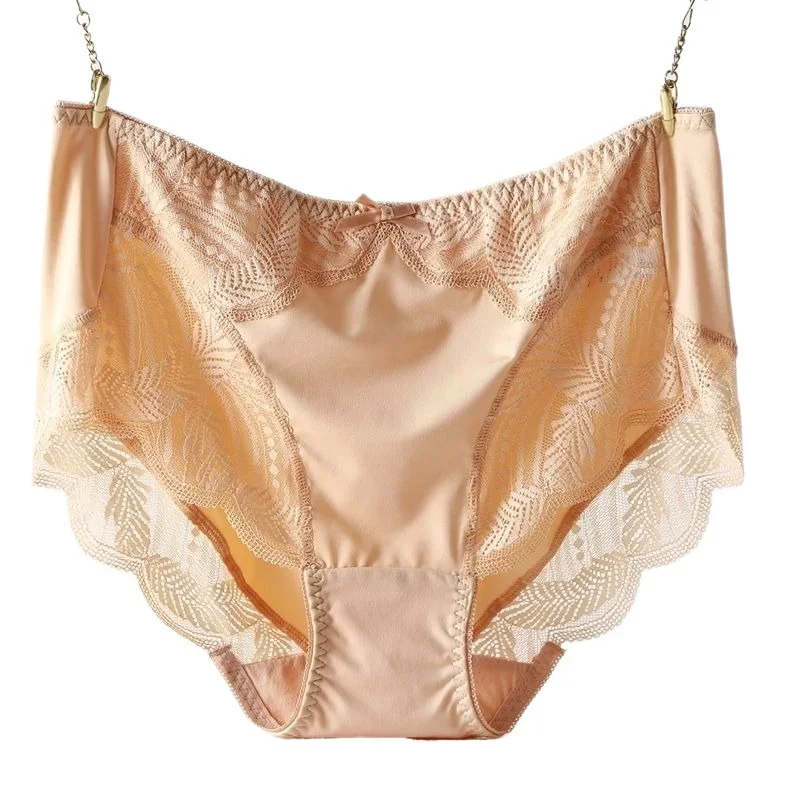 

Foreign Trade High Waist Women's Milk Underwear Antibacterial Large Size Cotton Sexy Breathable Lace Seamless Briefs Pant Head