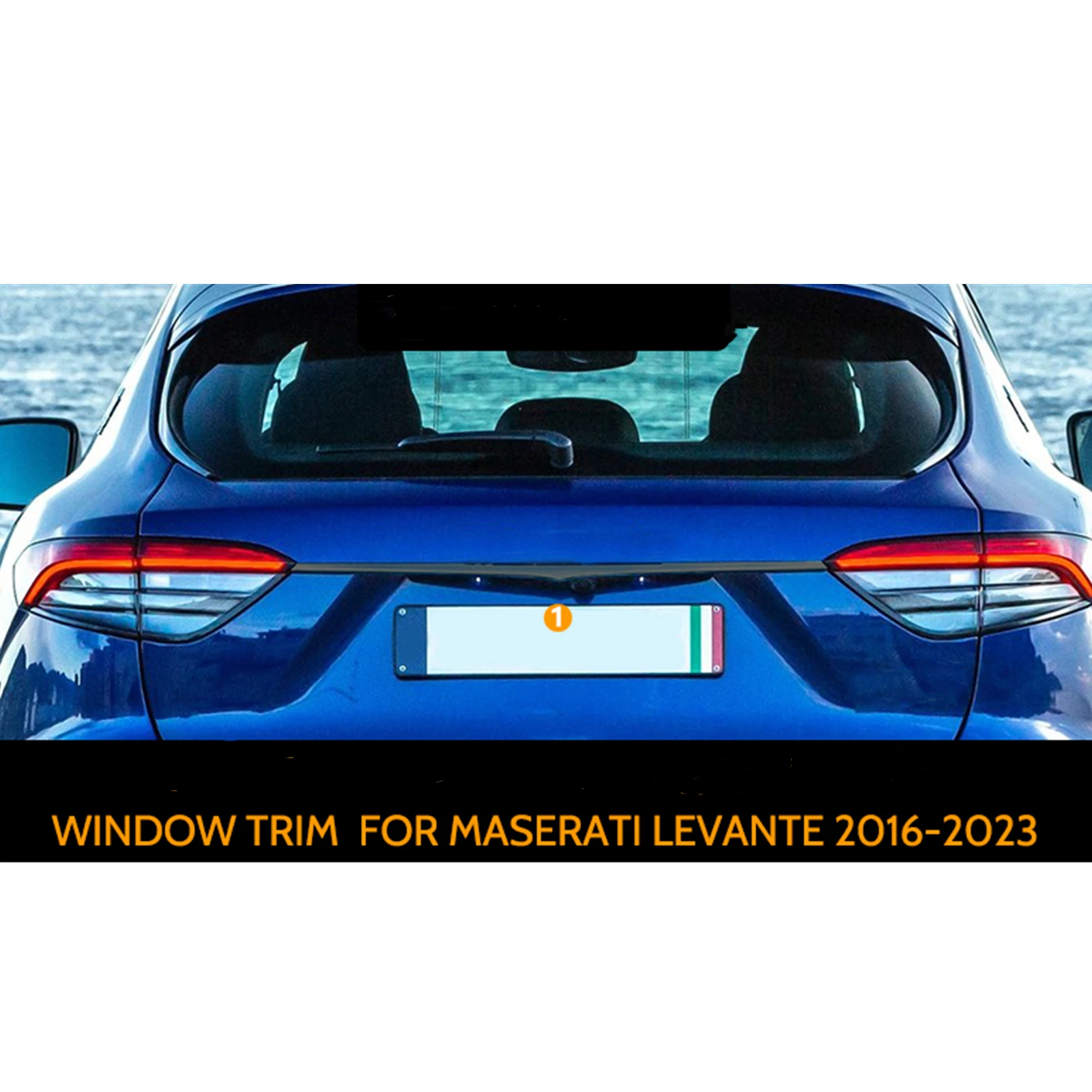 

For Maserati Levante 2016-2023 Rear Door Trunk Trim Molding Cover Trim Tailgate Lid Cover Trim Tail Decorative Splitter Lip
