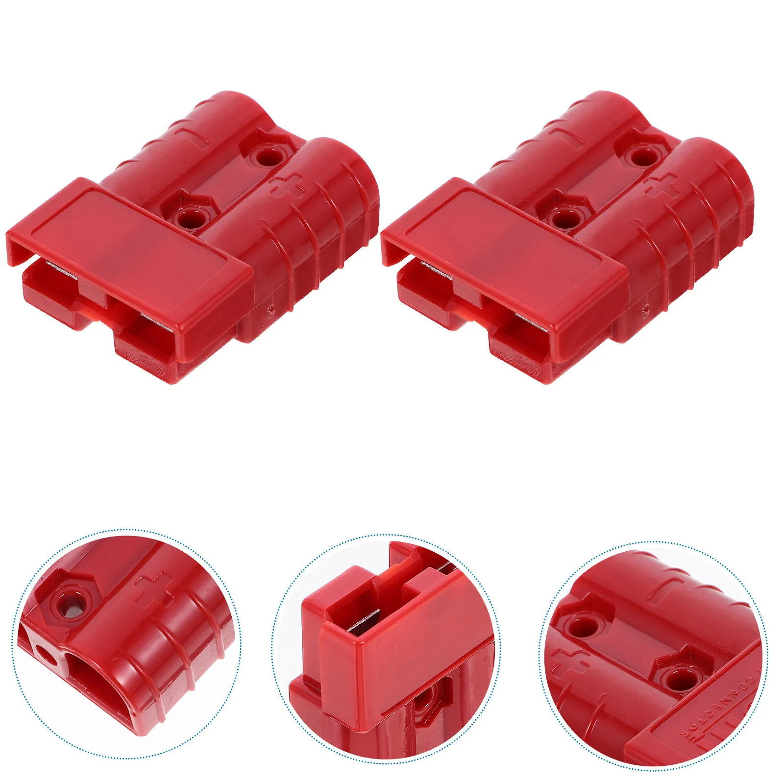 

4Pcs 50A 600V Plug Connector Easy Solder Crimp Installation Stable Voltage Current for Truck Battery Electric Car Red