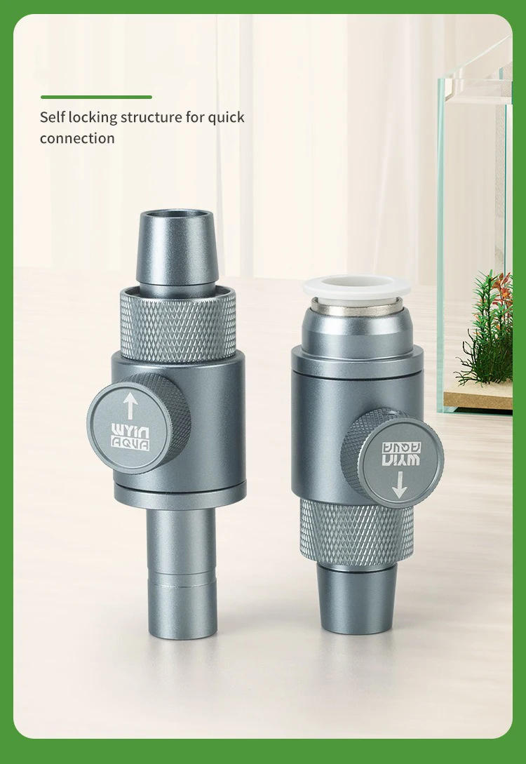 12/16mm Aquarium Einlass- und Auslass-Schnellverbinder Wasserrohr-Kugelventil-Verbindungsregler Aquariumfilter-Zubehör – Detail 5