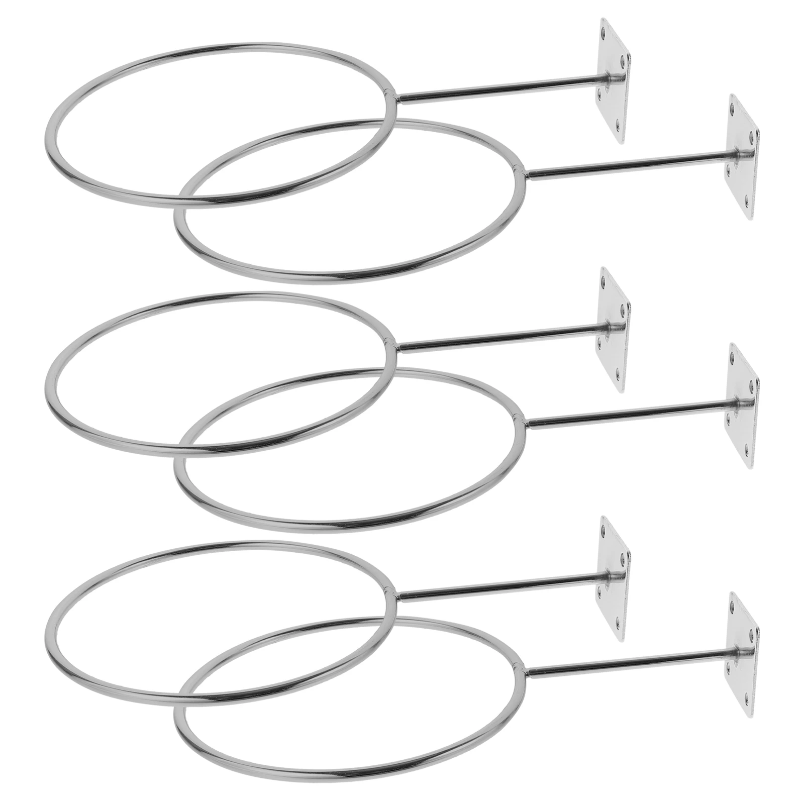 

6 Pcs Basketball Hoop Fixed Holder on The Wall Stand Football Mount Mounted Fitness
