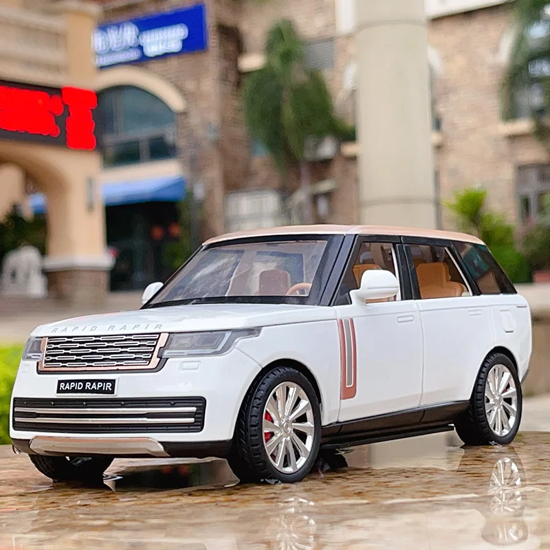 

1/24 Range Rover SUV Alloy Car Model Diecasts Metal Toy Off-road Vehicles Car Model Simulation Sound Light Collection Kids Gifts