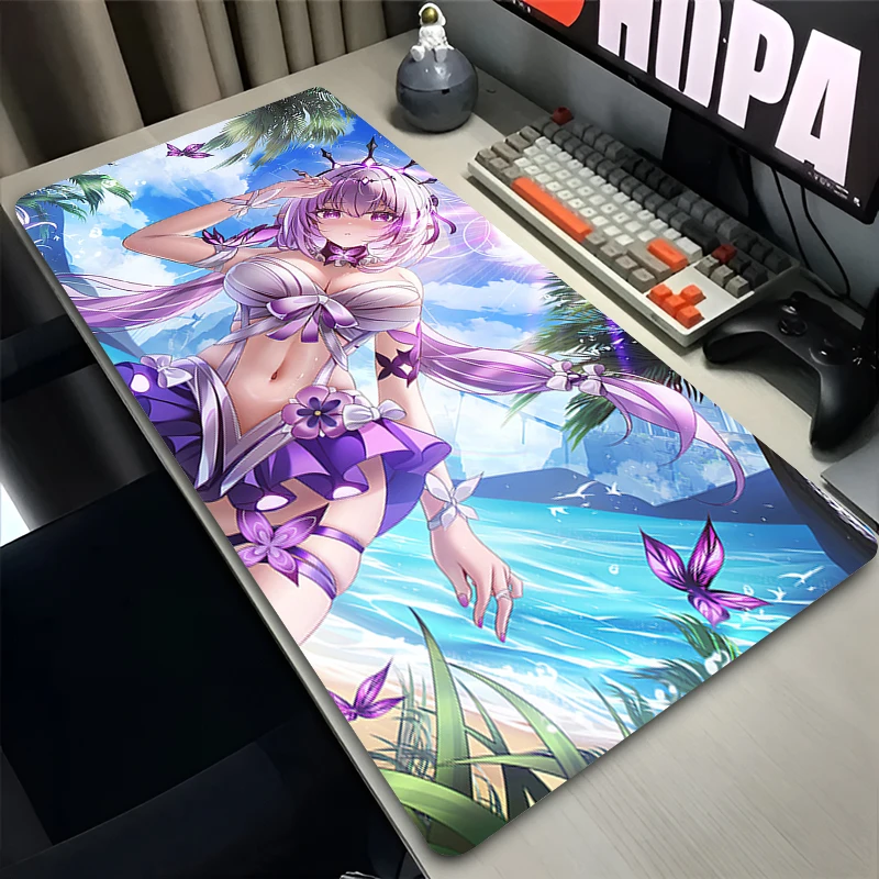Mouse Pad Honkai Star Rail Castorice Laptop Anime Extended Desktop Mat Computer Gamer Mousepad Gaming Accessories Keyboard Pad