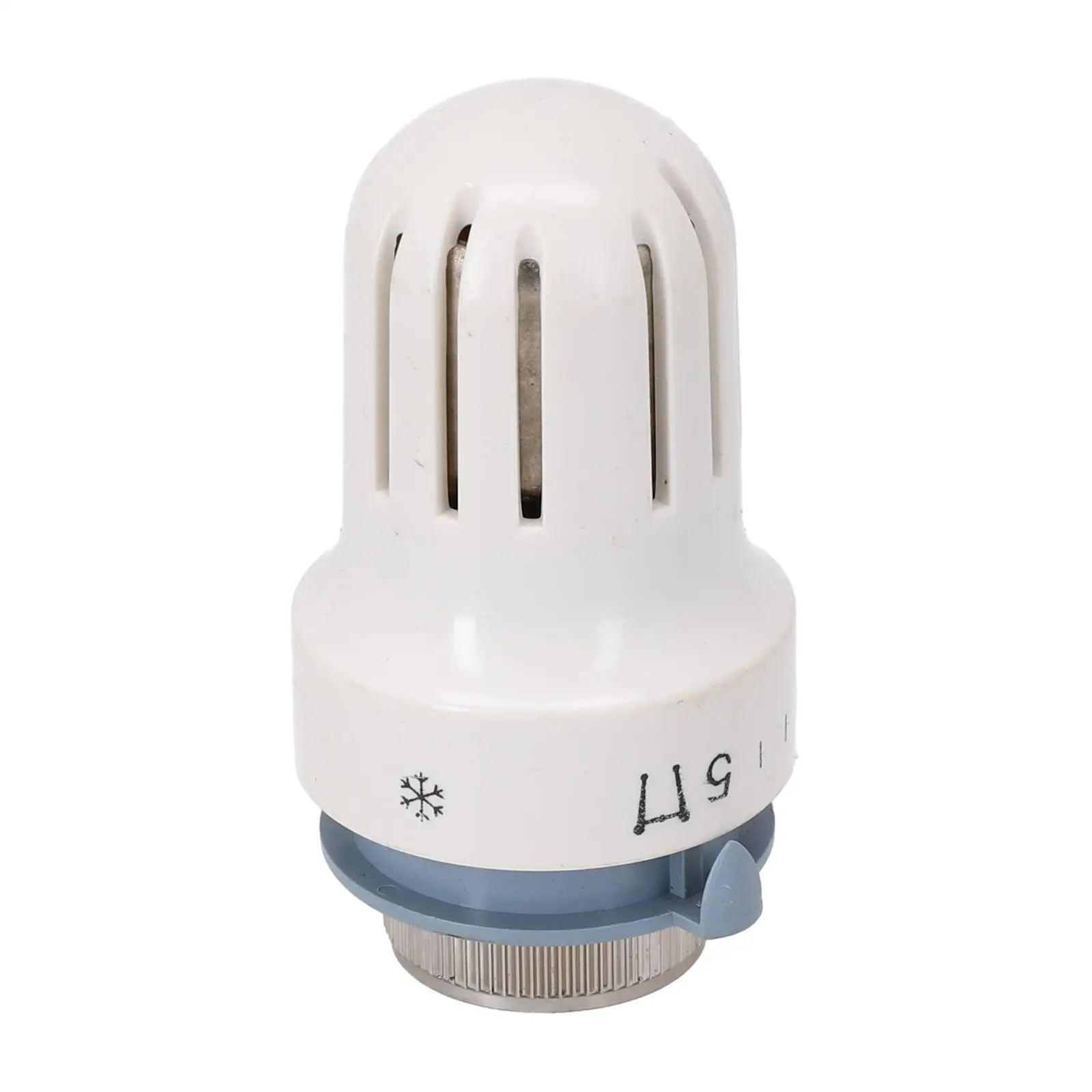 Radiator Valve Head Heater Plastic TRV Adjustment Alloy M30x1.5 Threaded Thermostatic White 8.7cmX3.4cm Druable