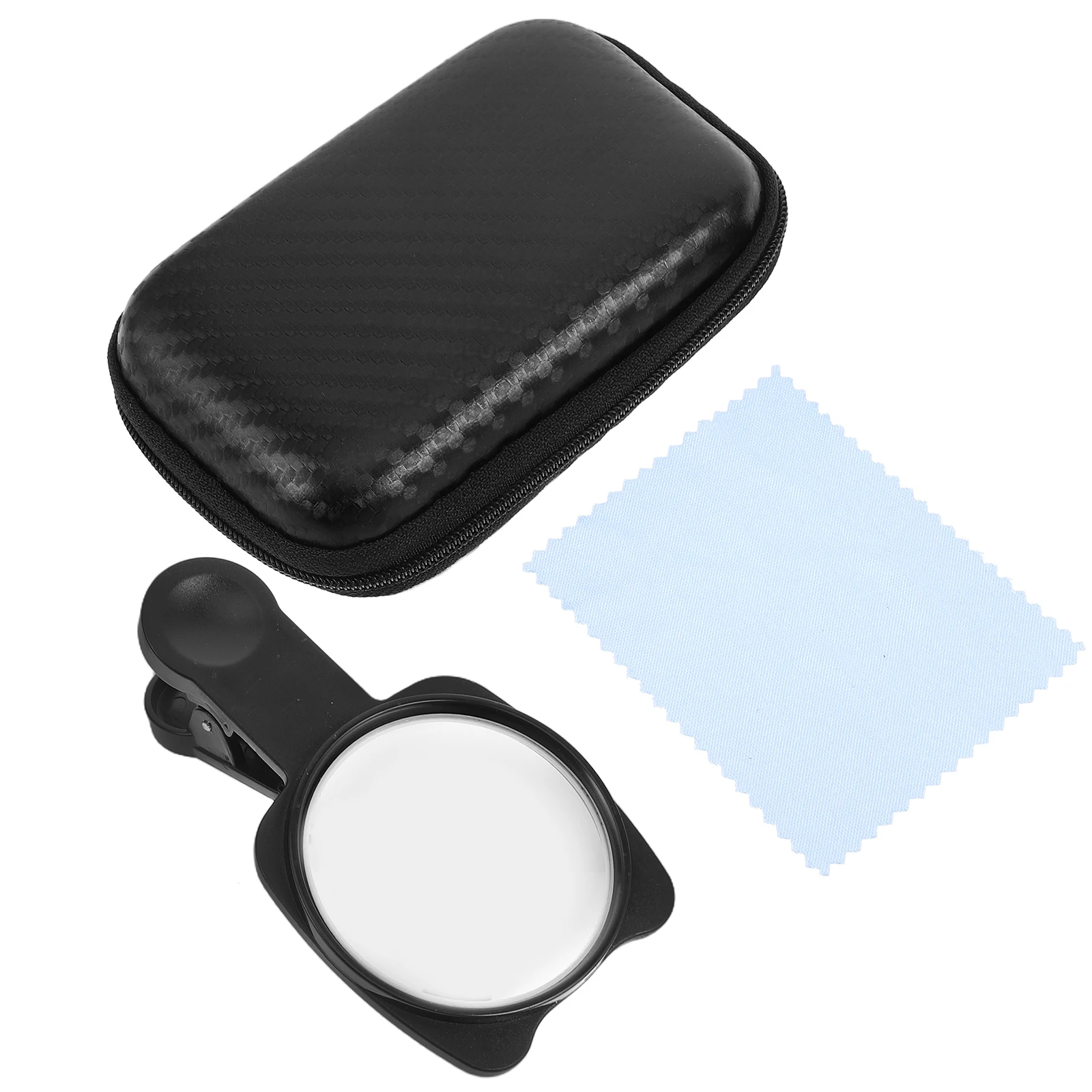 

Selfie Mirror Phone Clip Universal Holder Polarized Lens Black Mobile Phone Lens Adjustable Angle Camera Light