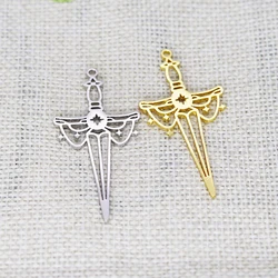 5PCS DIY Stainless Steel Sword Pendant Necklace Charm Pendant For Men Jewelry Witchcraft Simple Vintabe Choker Women Gift
