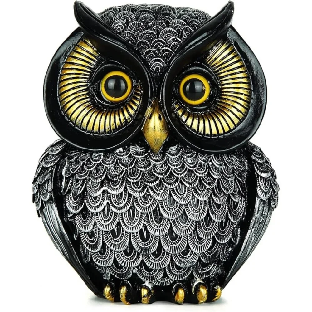 Crafts Resin Owl Statue Vintage Adorable Ornament Handcrafted Entrance Decoration Entryway Display Home Garden Art Figurine Gift