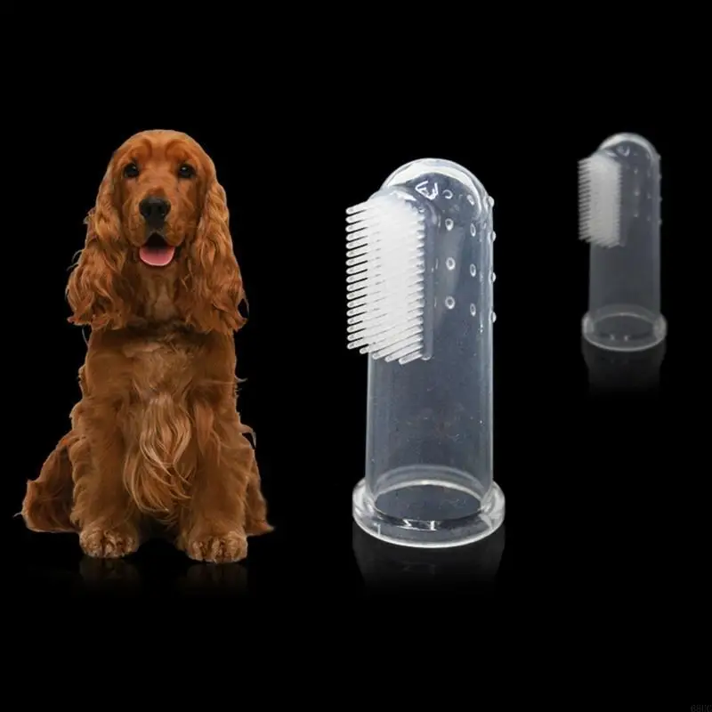 68UC Conveniente Pet Finger Ceprush dientes Alimento Alivio incomodidad dentición